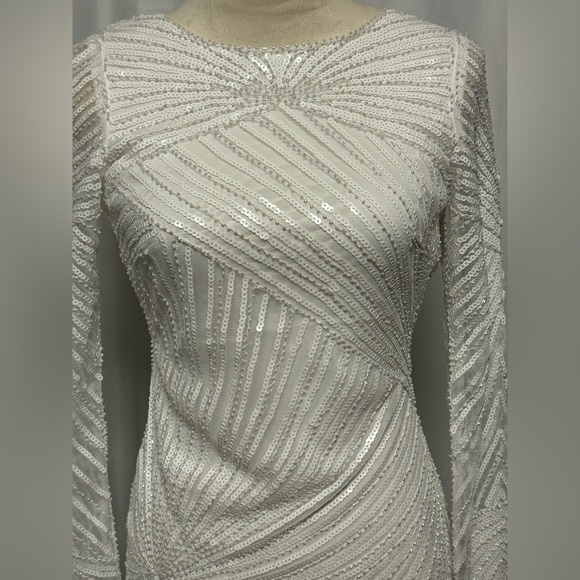 NWT Lulus White Sequin Fringe Mini Dress! - Picture 6 of 14